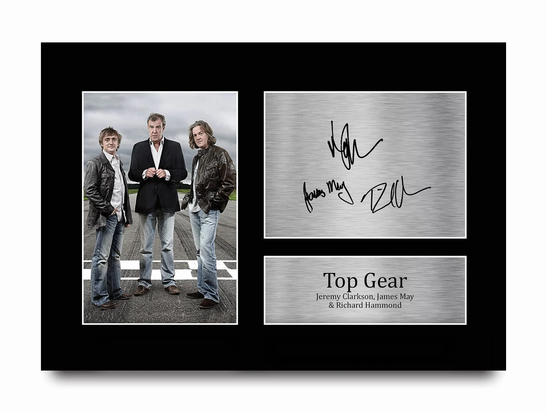 HWC Trading A4 Top Gear Clarkson, May, Hammond Prezenty Drukowane Podpisane Zdjęcie Z Autografem Dla Fanów Seriali Telewizyjnych