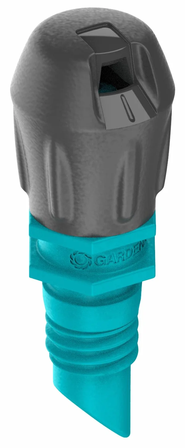 Gardena system Micro-Drip dysza końcowa pasmowa: Dysza rozpylająca do systemu nawadniania, do wąskich podłużnych powierzchni maks. 0,6 x 2,75 m, prosta technika połączeniowa (13318-20)
