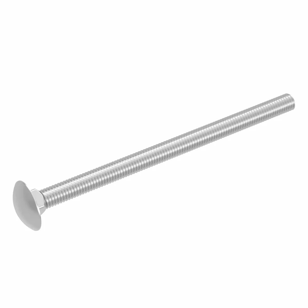 SECCARO Śruba zamkowa M6 x 100 mm, stal szlachetna V2A VA A2, DIN 603 / ISO 8677, płaska okrągła główka z nasadką czworokątną, pełny gwint, 20 sztuk