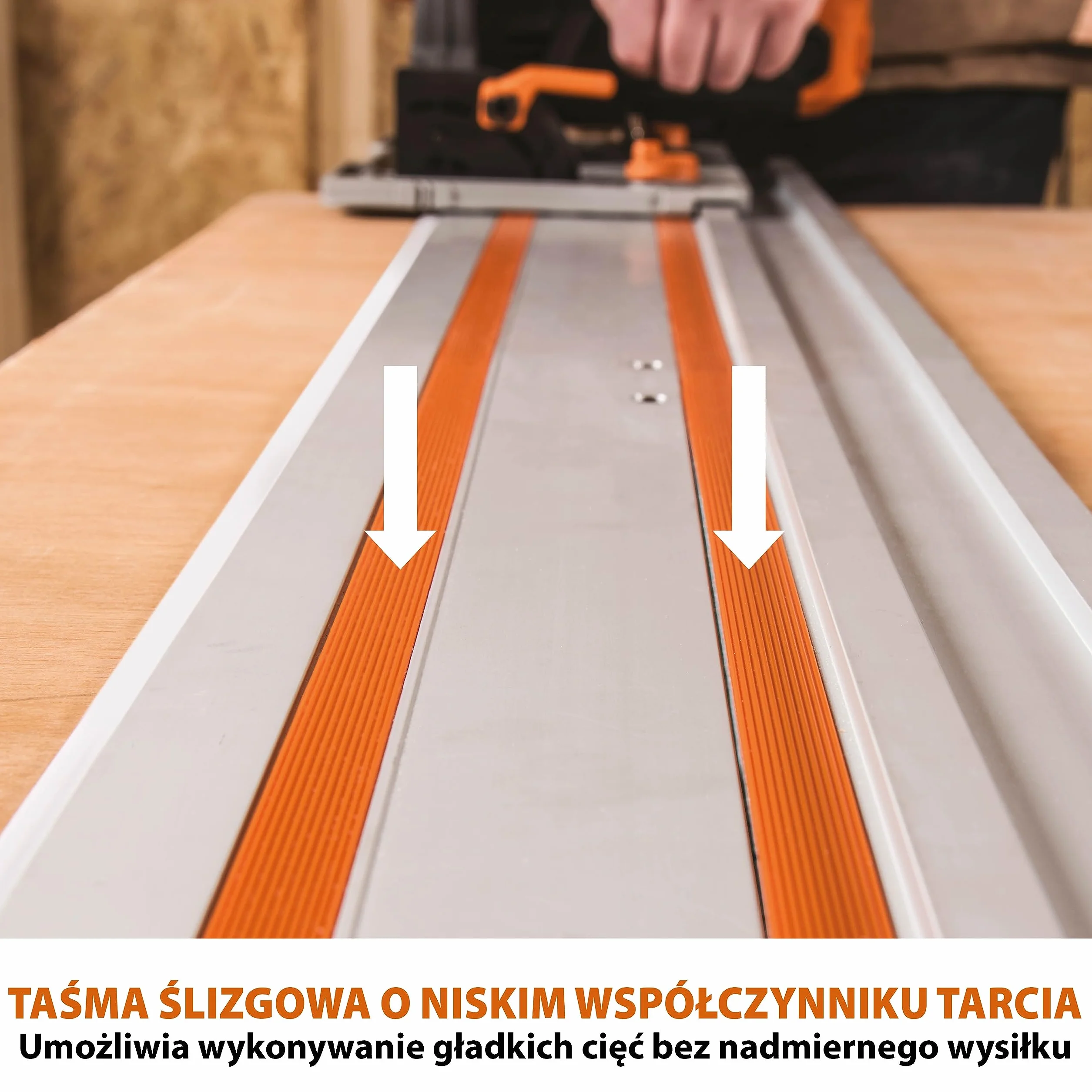 Evolution Power Tools Prowadnica do piły tarczowej ST1400, kompatybilna z wieloma markami pił (Makita, Festool, Titan, Bosch, Erbauer, Metabo), w zestawie torba i zaciski, 1400 mm