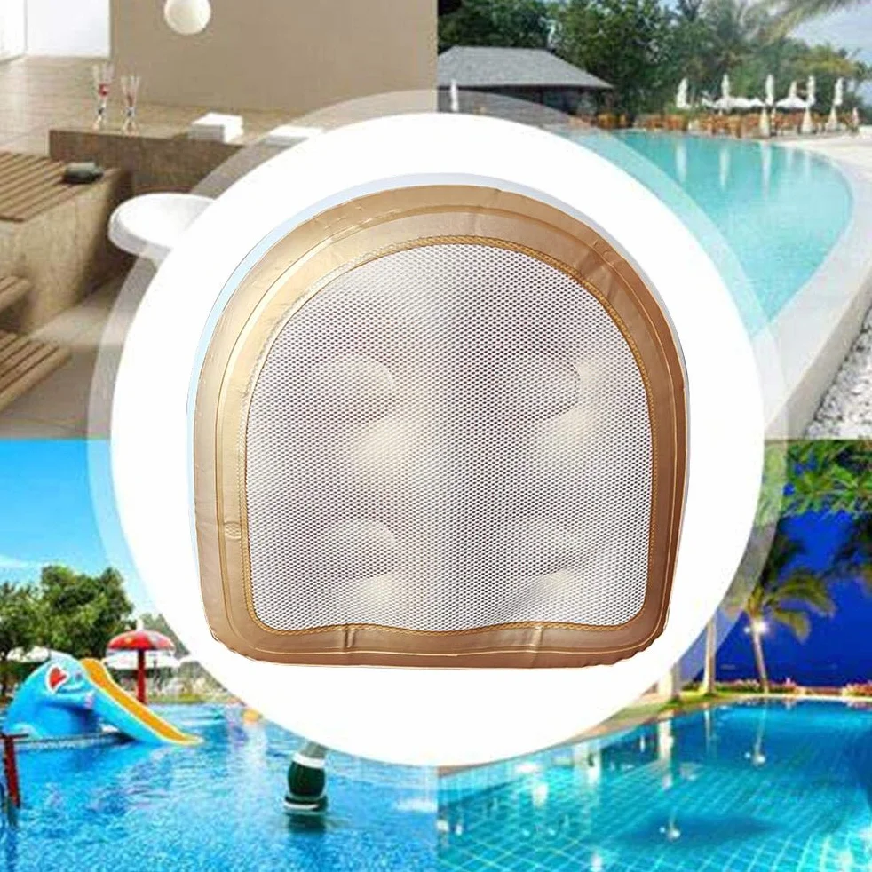 Podwyższające siedzisko do spa i jacuzzi, poduszka do spa, poduszki do kąpieli, poduszka do wanny z siatką, przyssawki, nadmuchiwane siedzisko
