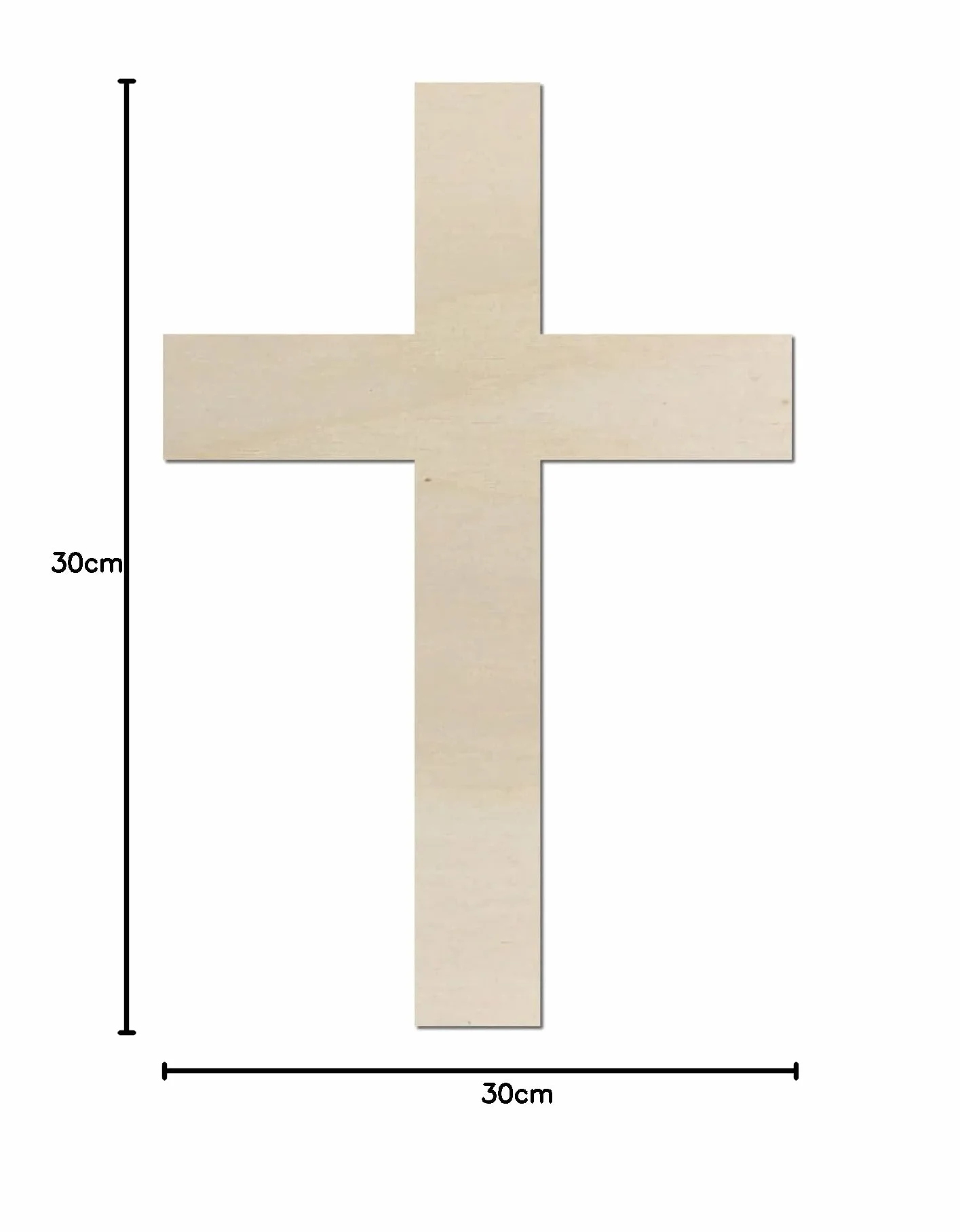 Kleenes Traumhandel Piękny krzyż z drewna, kościół wielkanocny, idealny jako dekoracja, do 60 cm, na ścianę i drzwi (30 cm)