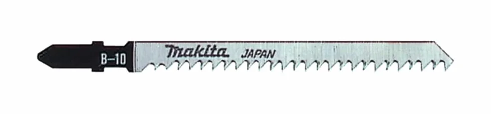 Makita A-85628 Brzeszczot do wyrzynarki B-10 HCS 5 sztuk, idealny do czystych i szybkich cięć w drewnie i tworzywie sztucznym, grubość materiału od 3 do 65 mm