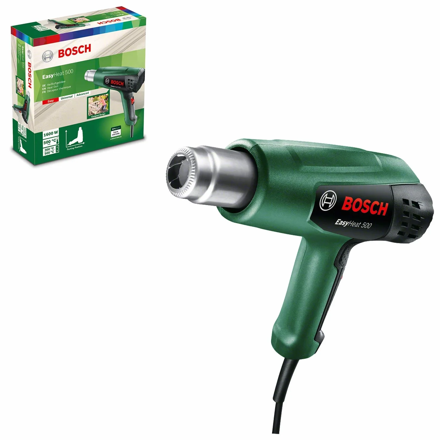 Bosch EasyHeat 500 – dmuchawa gorącego powietrza (1600 W, karton)