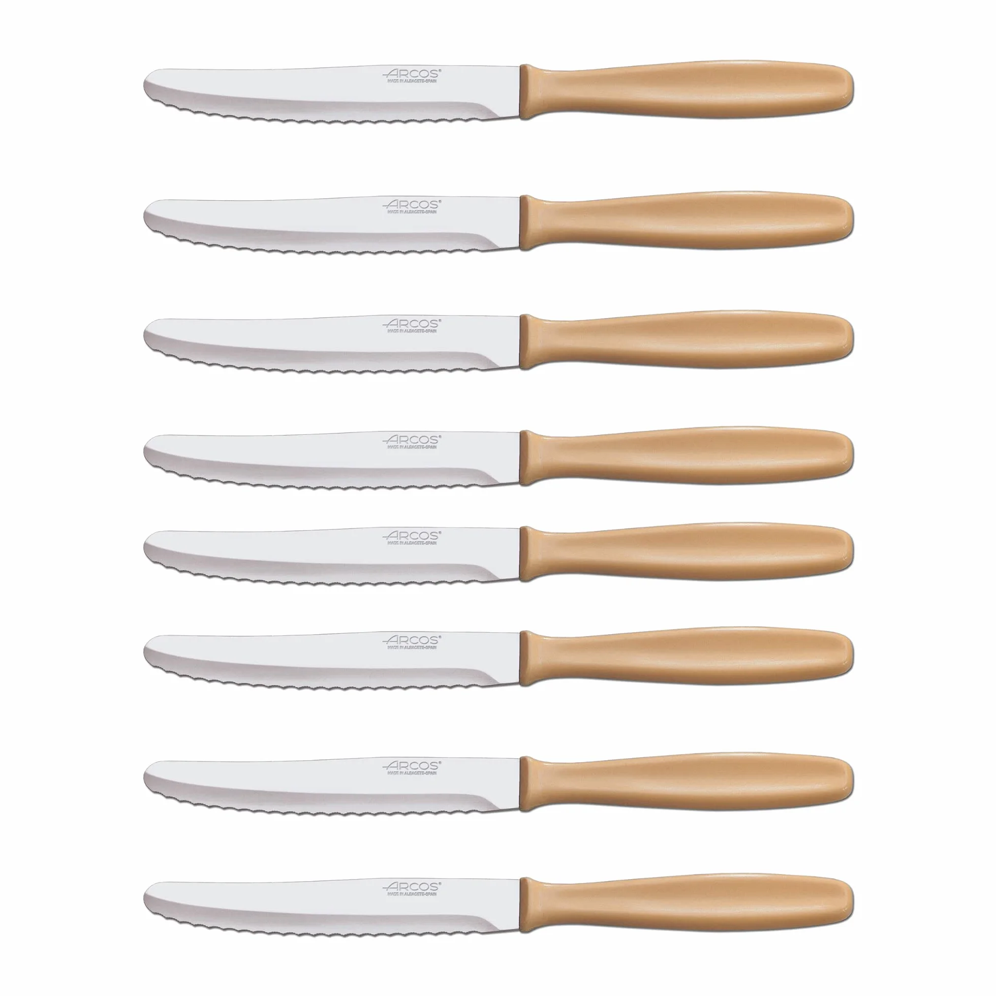 Arcos Noże stołowe ząbkowane 8 sztuk stal nierdzewna 125 mm
