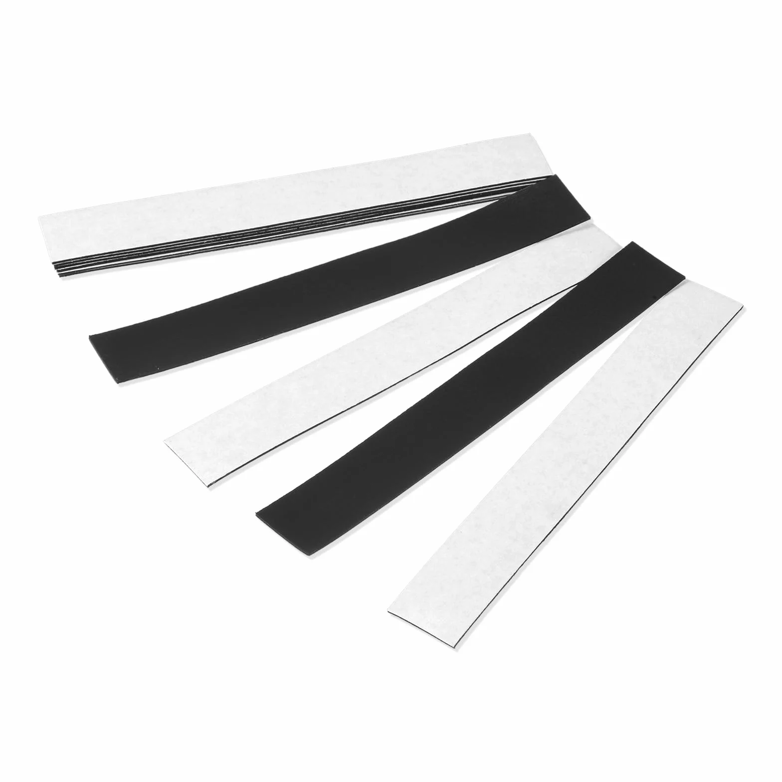 10 sztuk samoprzylepnych pasków magnetycznych, mocne, płaskie taśmy magnetyczne, prostokątne samoprzylepne taśmy magnetyczne, elastyczna taśma magnetyczna do organizacji tablicy, projekty DIY (15 cm ×