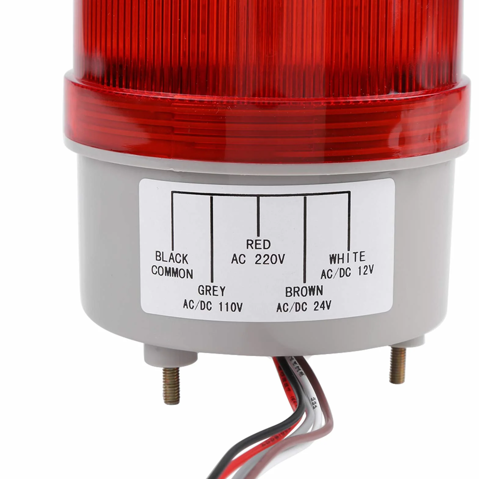 AC220V LTE-1101 czerwone obrotowe światło ostrzegawcze - LED awaryjny sygnał ostrzegawczy do ostrzeżeń bezpieczeństwa - jasny, idealny do pojazdów, placów budowy i zastosowań bezpieczeństwa
