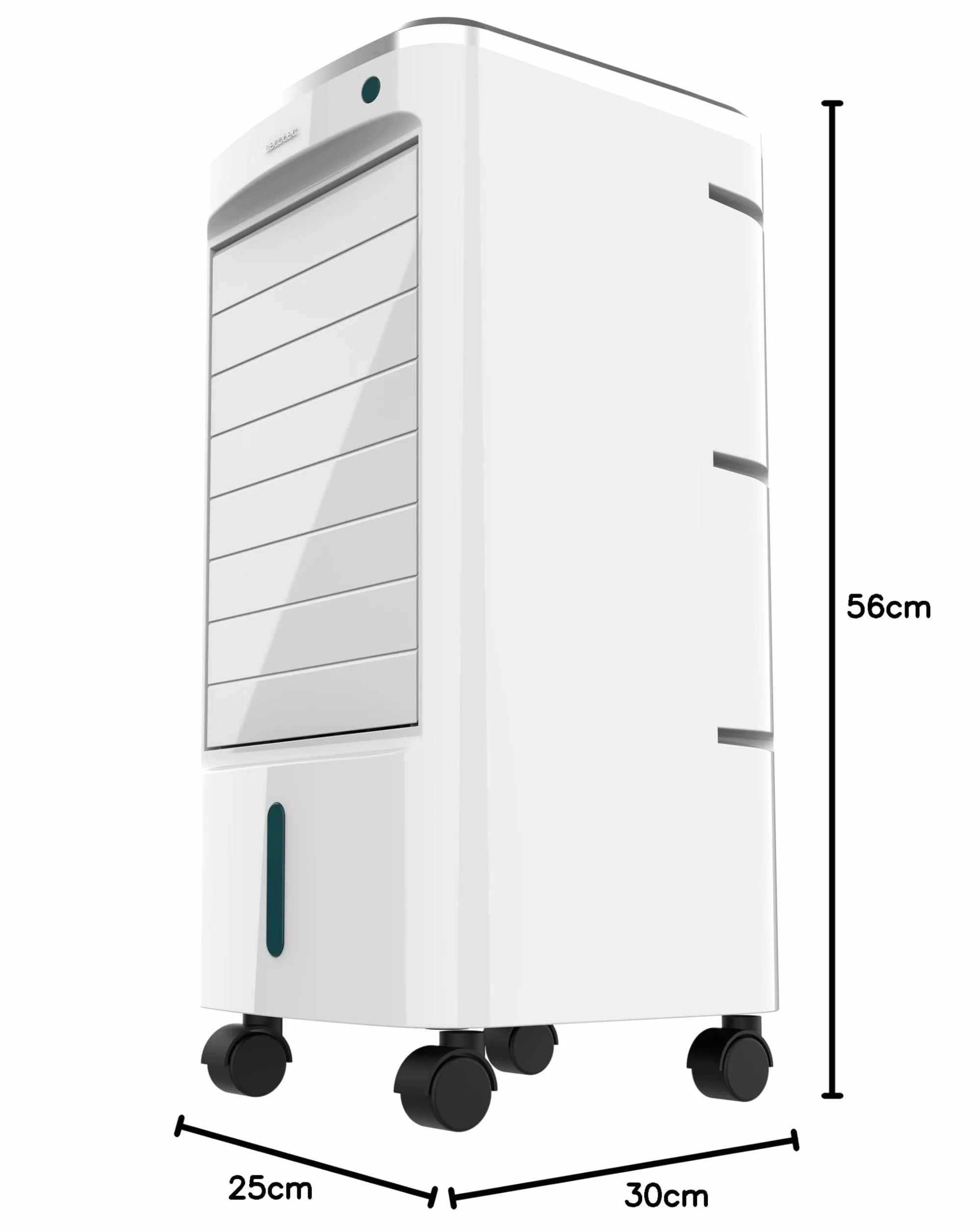 Cecotec Klimatyzator Ewaporacyjny EnergySilence 3500 Cool Compact. 65 W, zbiornik 3,5 l, 3 prędkości, oscylacja 70º, wielokierunkowe kółka, zawiera 2 chłodnice