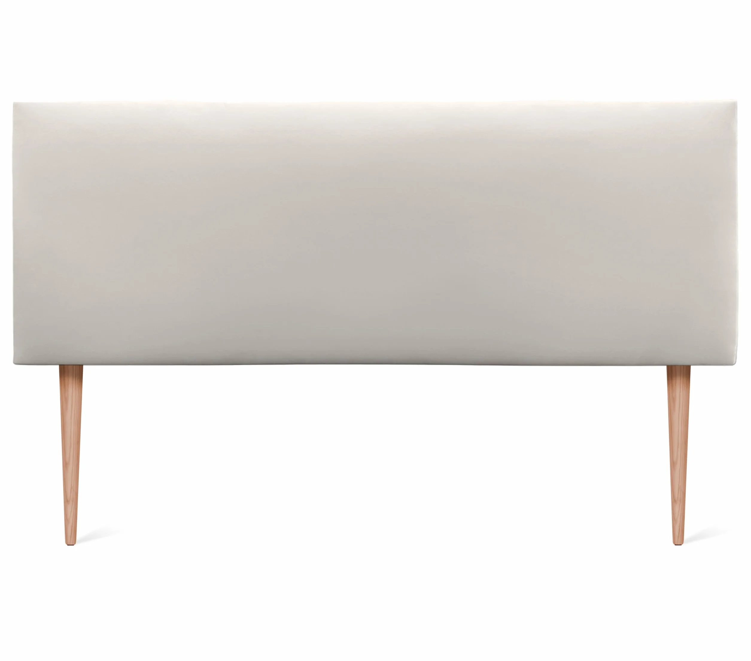 DHOME Zagłówek ze sztucznej skóry lub gładkiej tkaniny AQUALINE z nogami zagłówka tapicerowana głowa luksusowe łóżko (145x105cm z nogami (łóżka 70/80/90), sztuczna skóra biała kość)