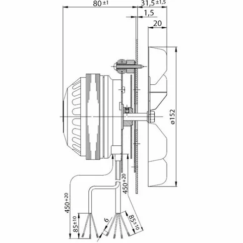 Easyricambi Wentylator do pieca na pellet 32 W EBM R2E150-AN91 V, 150 mm, 2400 obr./min, EdiLKAMIN Karnek Palazzetti Royal Eva Calor Thermorot Cola