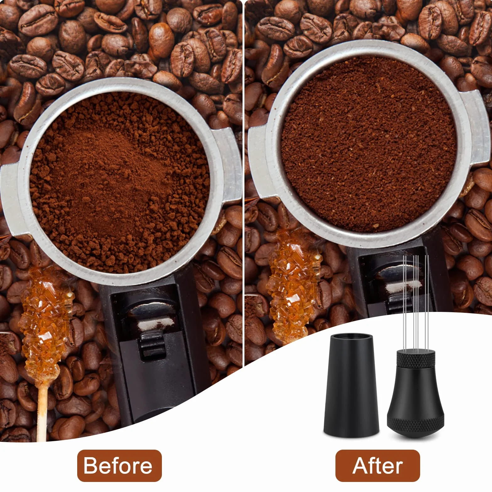 WDT Tool, WDT Tool igła do espresso z 7 cienkimi igłami, tamper do kawy, igła do espresso, akcesoria do kawy, mikser do espresso, dla baristy