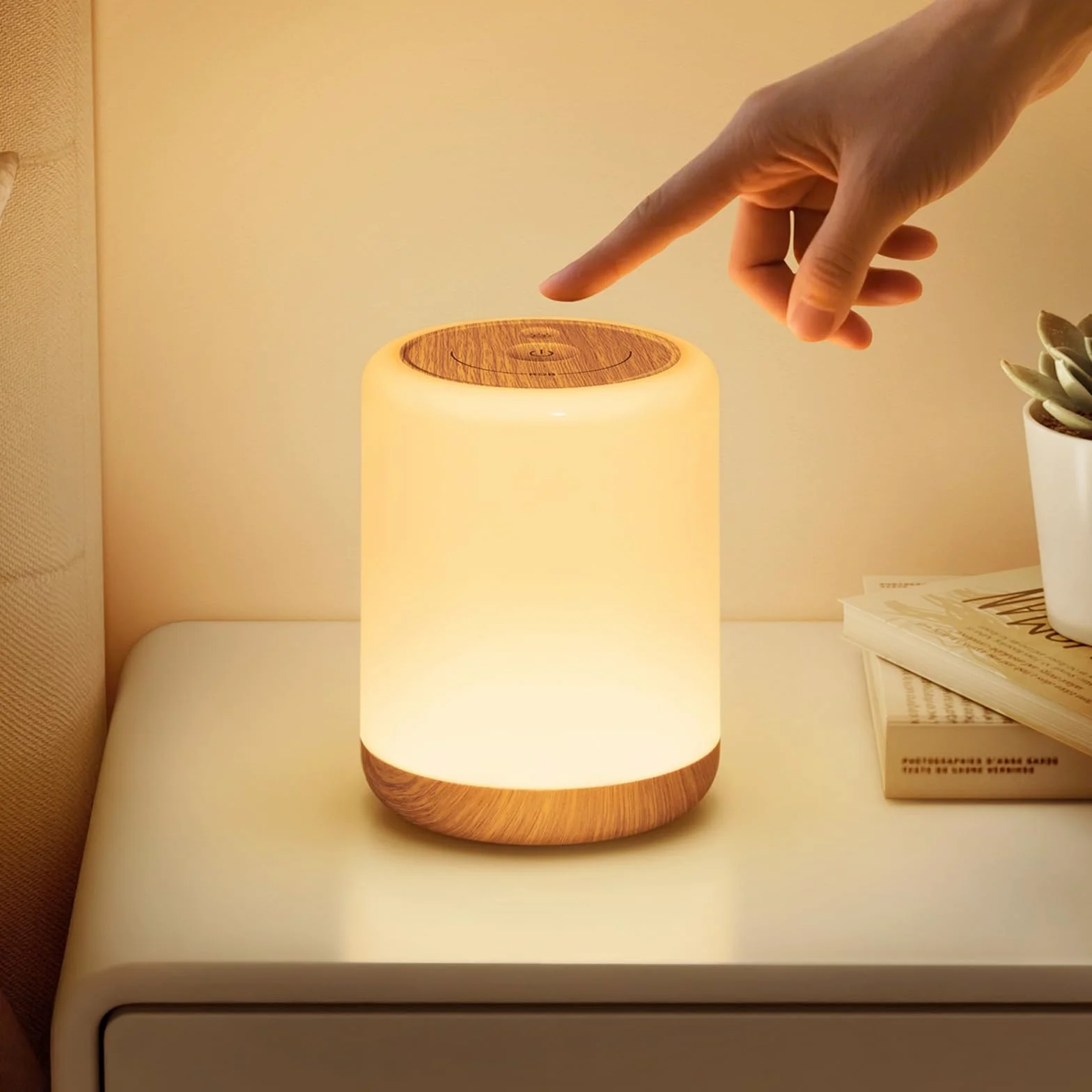 Lampka Nocna LED dla Dzieci Dotykowa,256 RGB ściemniana i 3 trybami,ładowanie przez USB,Dotykowa lampka nocna bateryjna,z funkcją timera i pamięci,Dotykowa lampka nocna,do sypialni,salonu