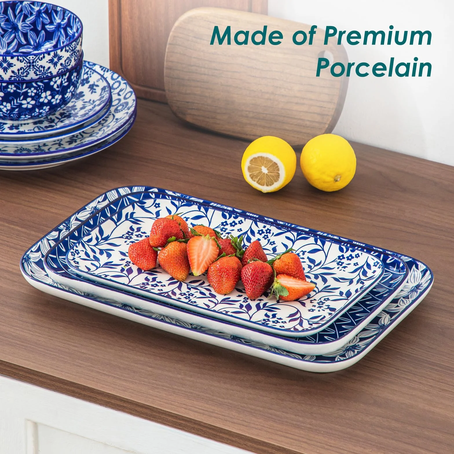 Vancasso SELENE01 Półmisek porcelanowy prostokątny 3-częściowy do serwowania