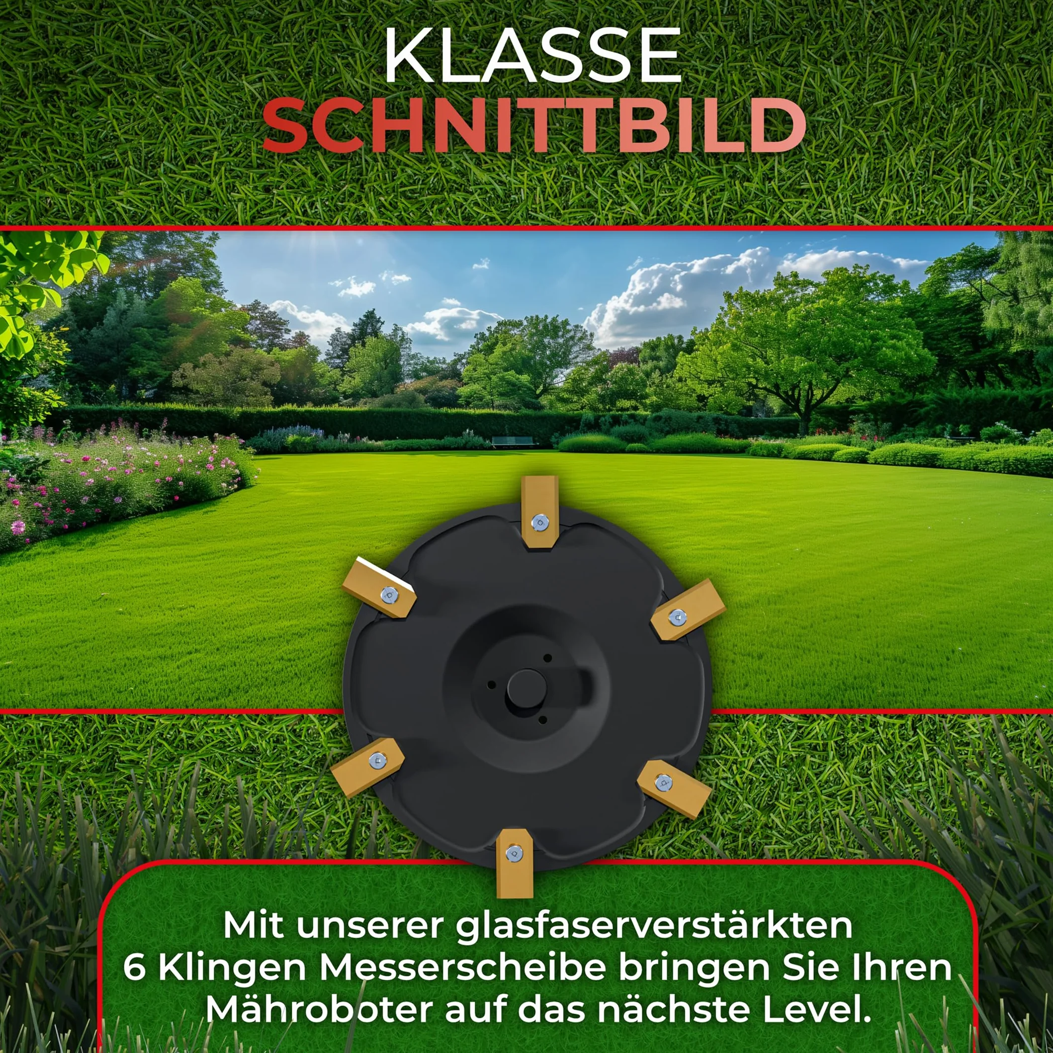 6-sztukowa tarcza noży kompatybilna z Segway Navimow seria H H500E, H800E, H1500E, H3000E-VF – Robot koszący Premium tarcza tnąca z tworzywa sztucznego wzmocnionego włóknem szklanym na 6 ostrzy (dla