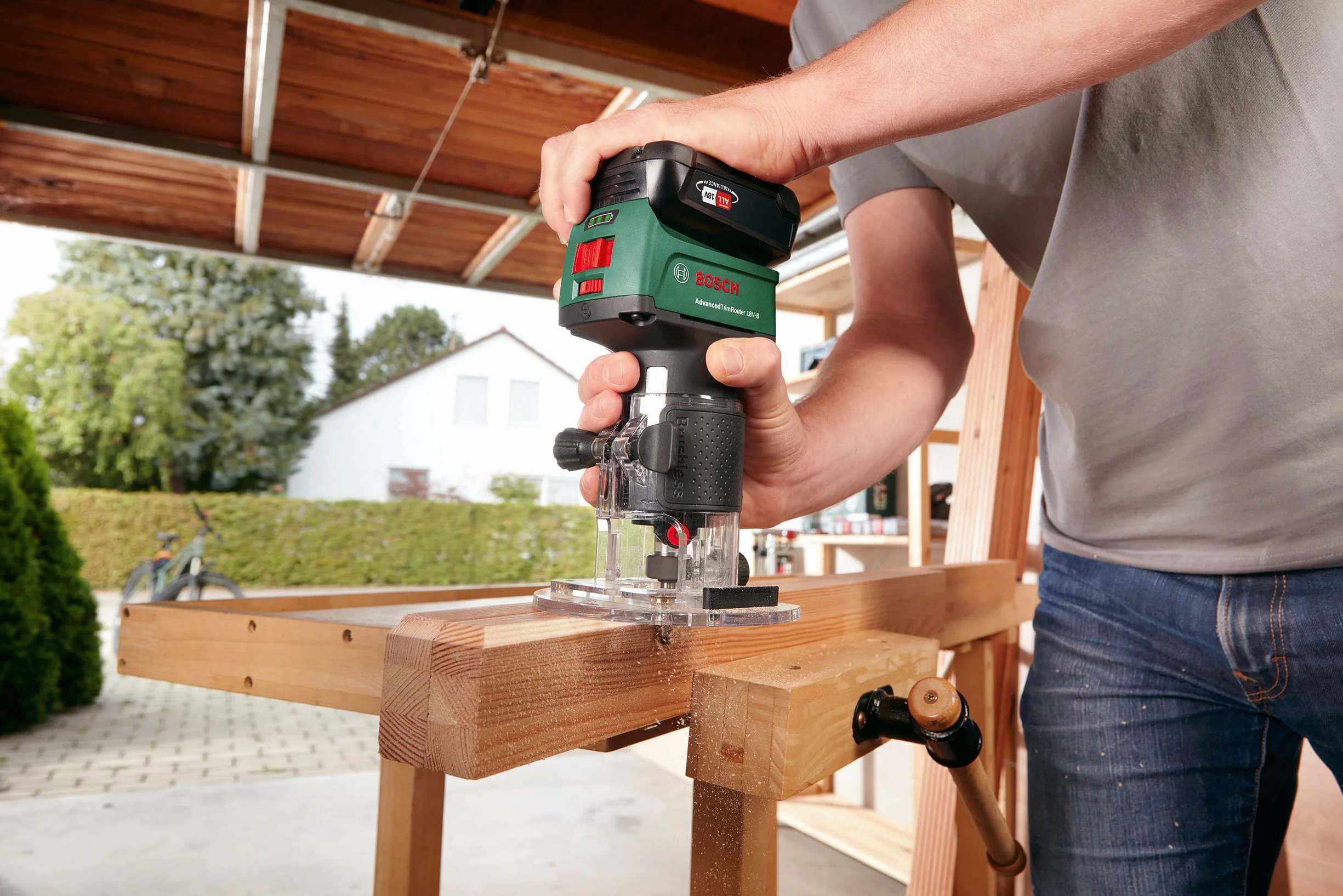 Bosch Accessories 1 x prowadnica równoległa (do Advanced TrimRouter 18V-8, akcesoria frezarka)