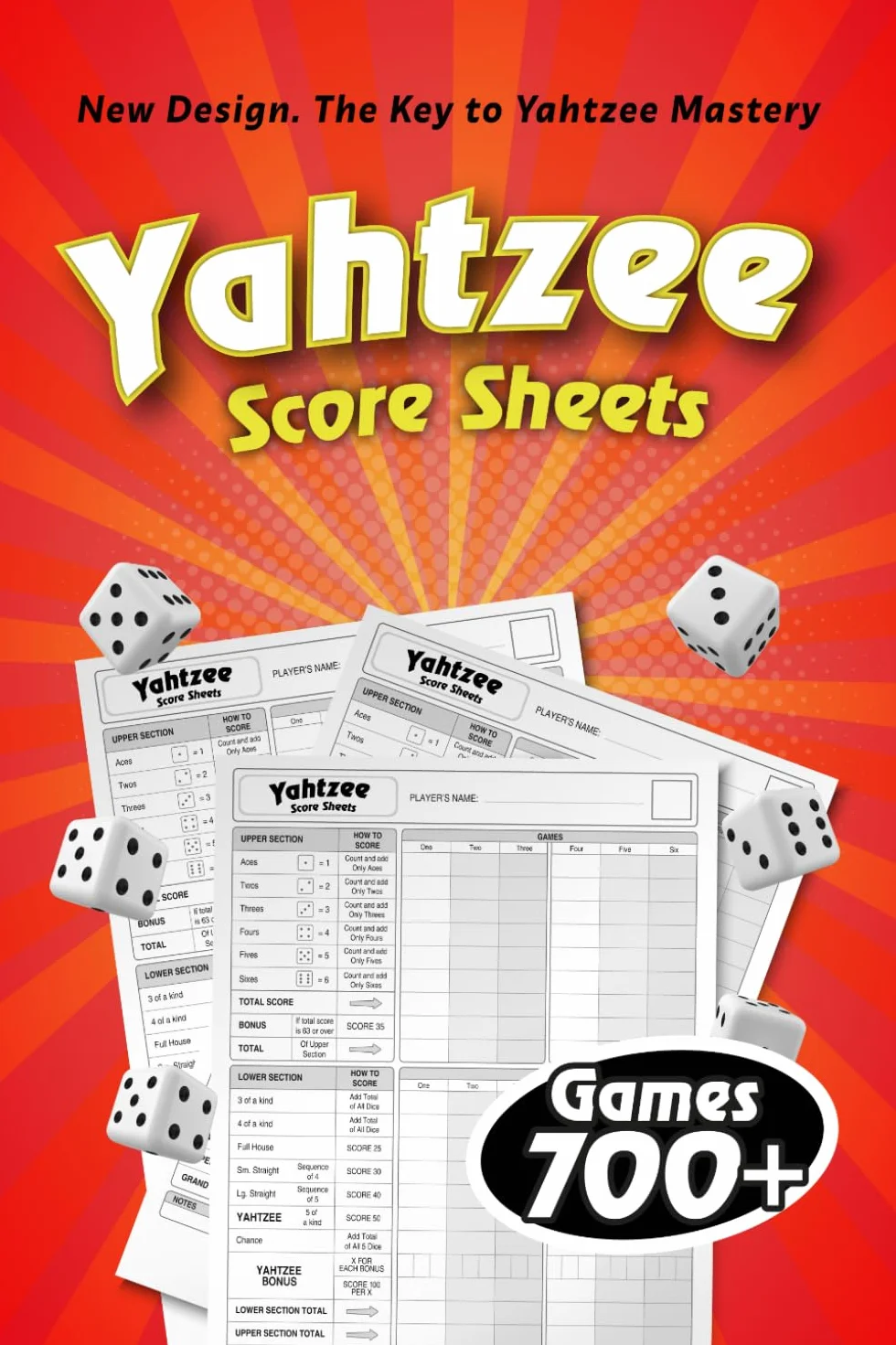 Yahtzee Score Sheets: Score Games for Scorekeeping, Yahtzee Score Pads, 6 X 9 Yahtzee Score Book