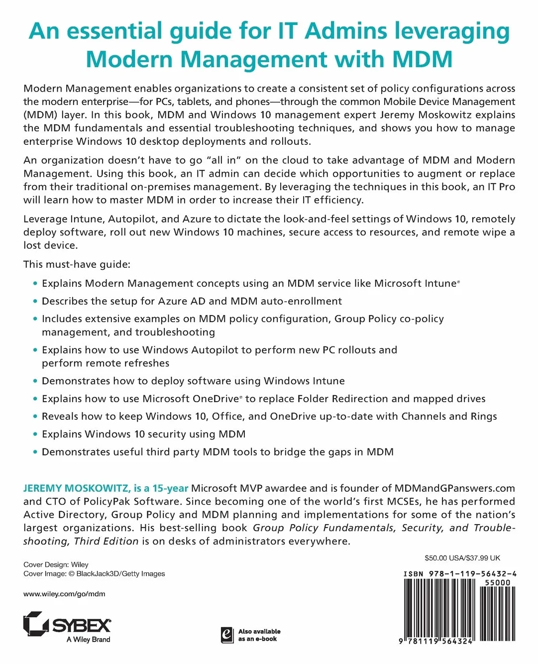 MDM: Fundamentals, Security, and the Modern Desktop: Using Intune, Autopilot, and Azure to Manage, Deploy, and Secure Windows 10