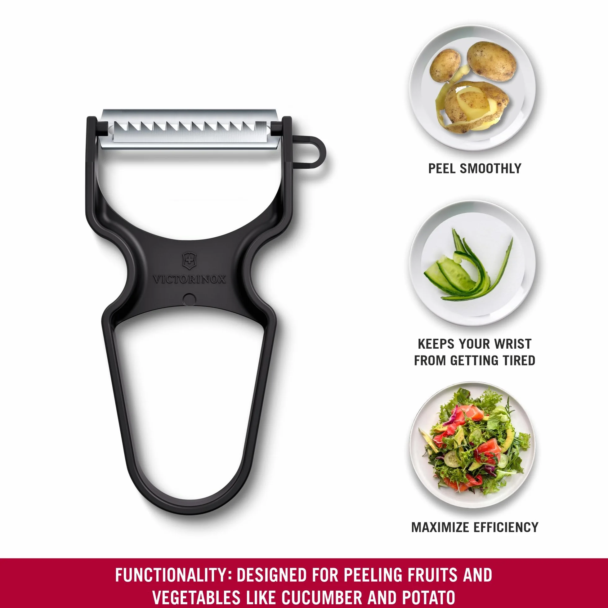 Victorinox RAPID Peeler, PP, black, Julienne, 109 mm