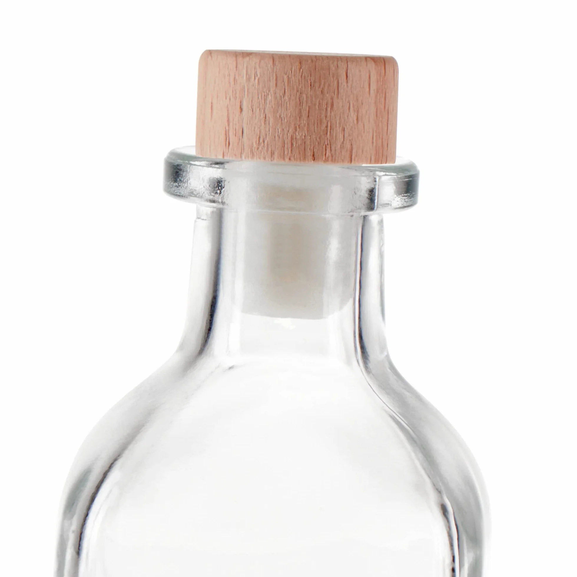 COM-FOUR® 6x butelki szklane 500 ml z korkami - puste butelki z korkami - pojemniki szklane do napelniania plynami takimi jak olej, ocet i alkohole (okragly - 500ml)