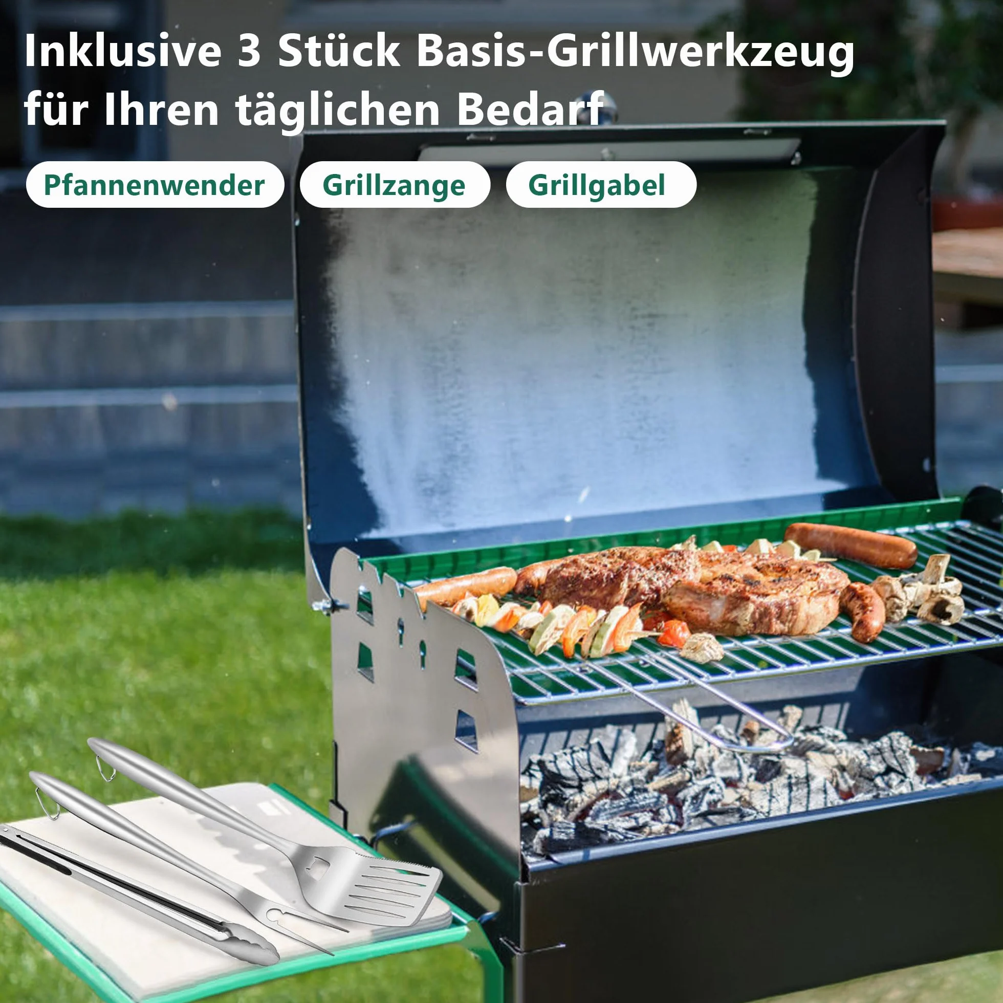 Homikit Zestaw akcesoriów do grilla ze stali nierdzewnej (3)