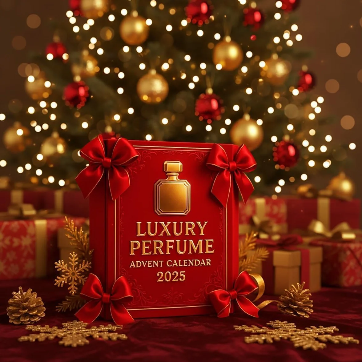 Luksusowy kalendarz adwentowy z wisiorkiem na perfumy, 24-dniowa butelka perfum ozdoba dla kobiet i mężczyzn – 24-dniowy prezent ekspozycyjny na perfumy, prezenty świąteczne premium