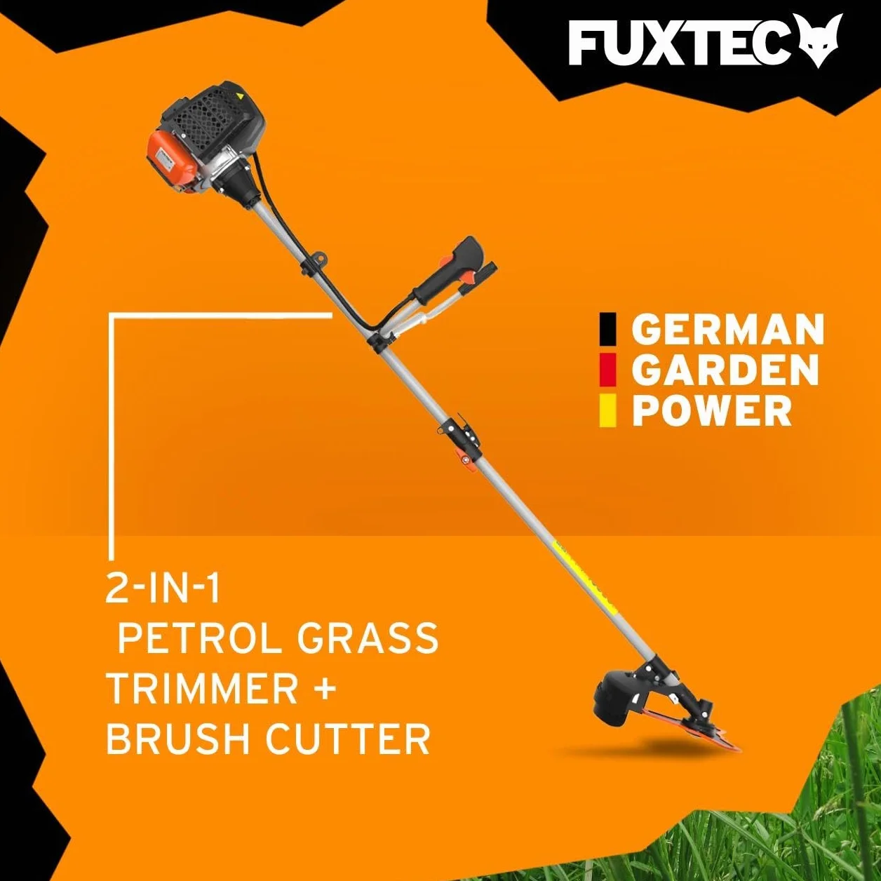 Podkaszarka spalinowa FUXTEC FX-MS152 - Narzedzie 2 w 1, Silnik 52 cm3, 3 KM, Profesjonalny Pasek do Przenoszenia, System Easy Starter, Beznarzedziowy Dostep do Filtra