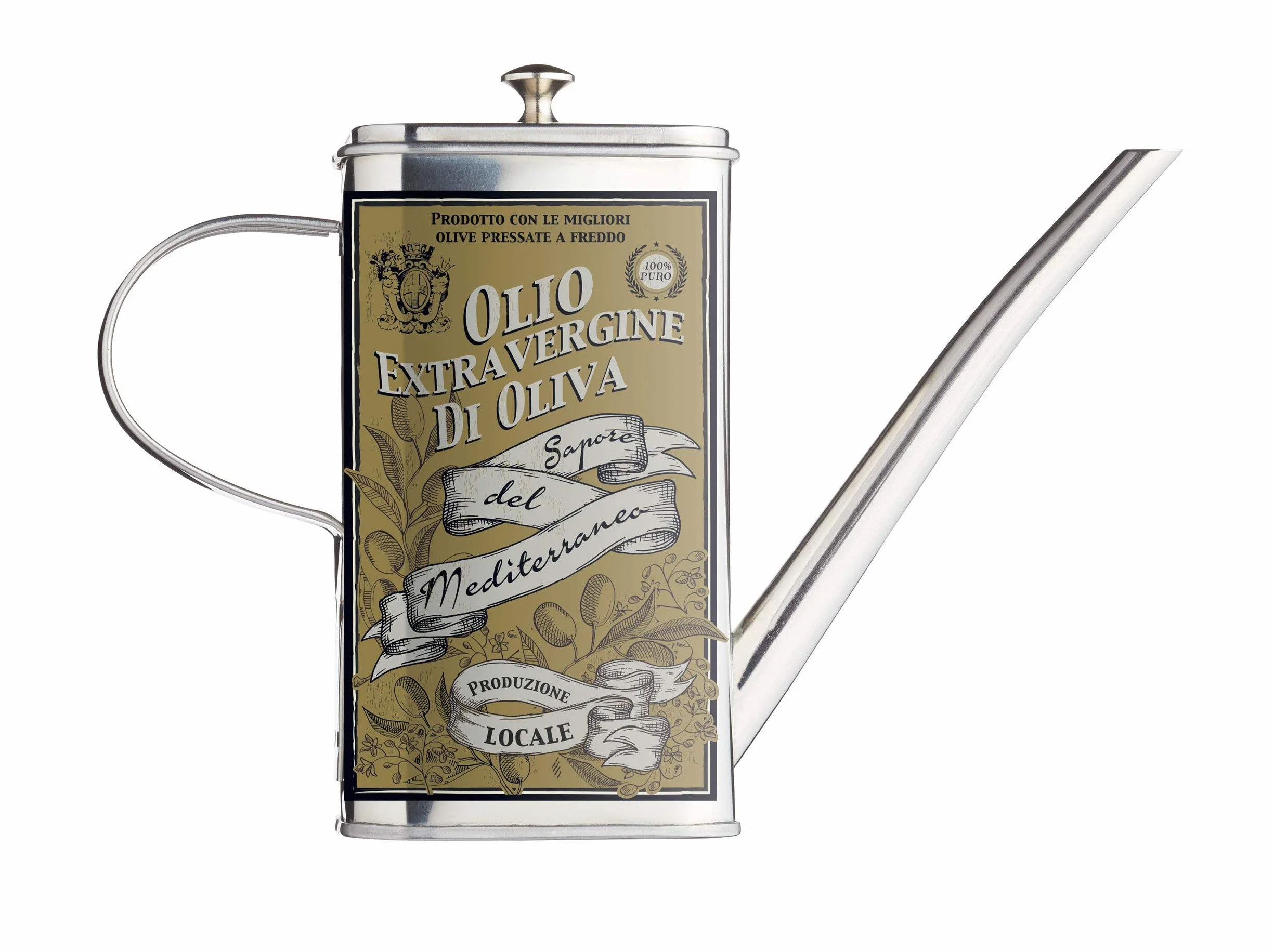 KitchenCraft World of Flavours Dozownik Oleju z Oliwek Stal Nierdzewna 500 ml