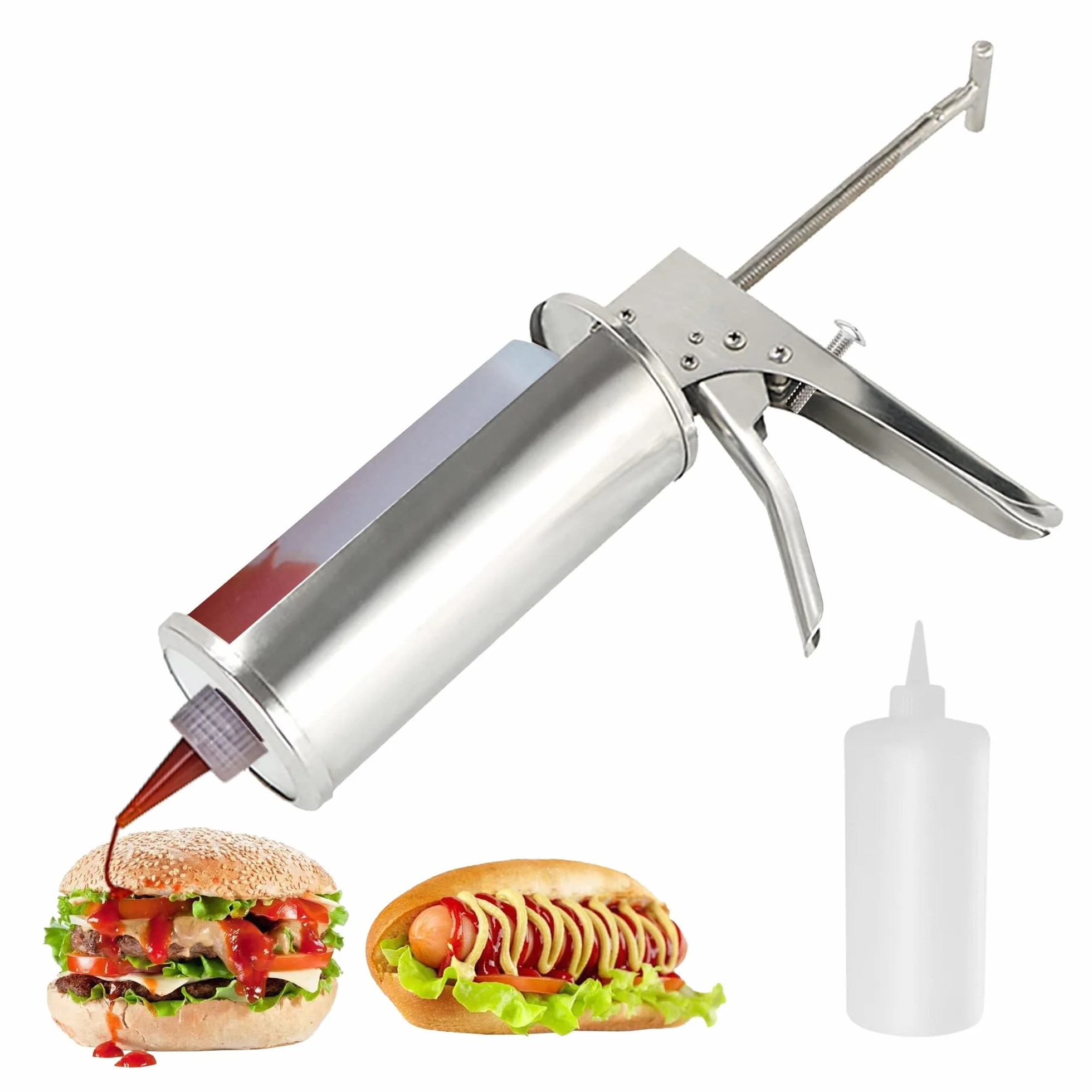 Pistolet do sosu hamburgerowego, dozownik ilościowy, pompka do octu musztardowego