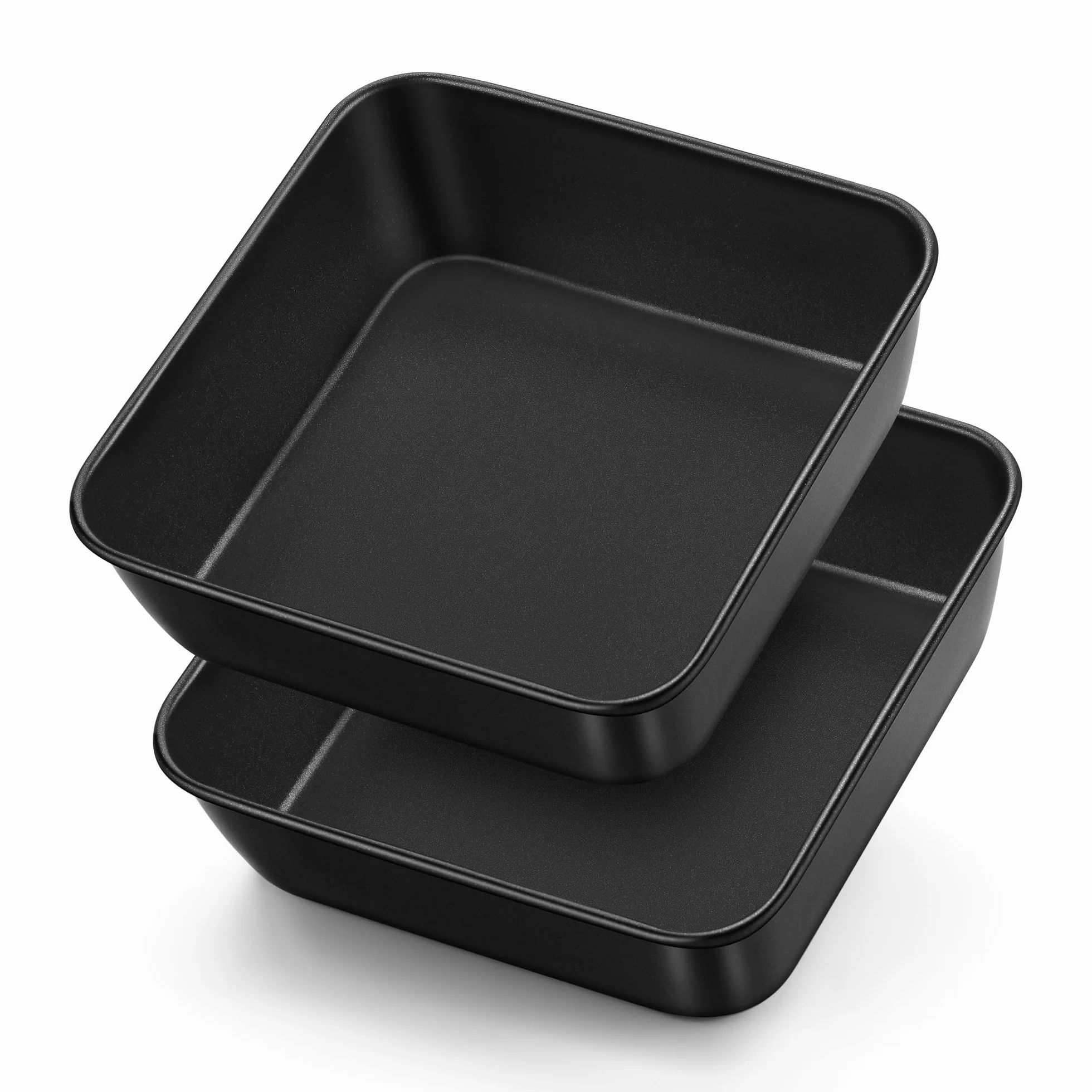 Onader Kwadratowe naczynie do zapiekanek, zestaw 2 szt., stal nierdzewna, prostokątna forma do pieczenia z powłoką zapobiegającą przywieraniu, idealna do ciasta/brownie/lasagne, zdrowe i łatwe do