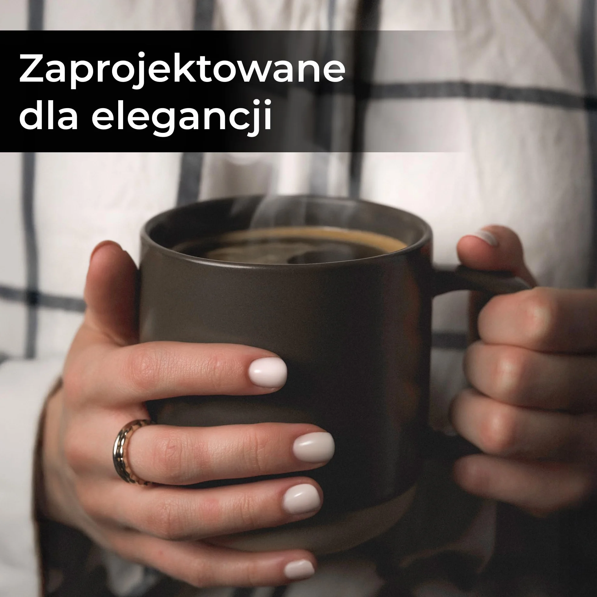 MIAMIO – Zestaw 4 Kubków do Kawy/Ceramiczne Filiżanki na Kawę (500 ml), Cappuccino, Latte Macchiato, Herbatę, Espresso/Można Myć w Zmywarce i Używać – Kolekcja Sierra (Ciemny, Kubki (4x))