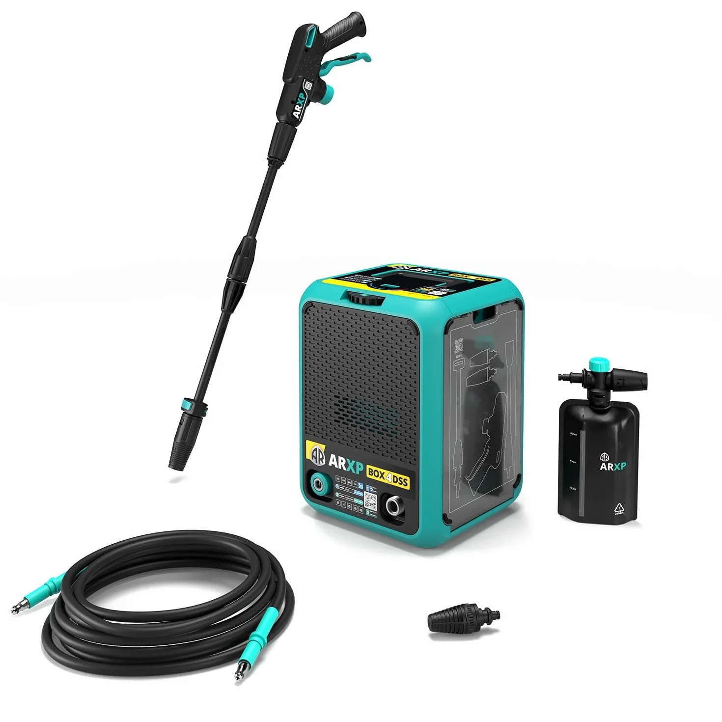 ARXP Myjka wysokociśnieniowa BOX4 180DSS kompaktowa (2500 W, 180 bar, 500 l/h), czarna