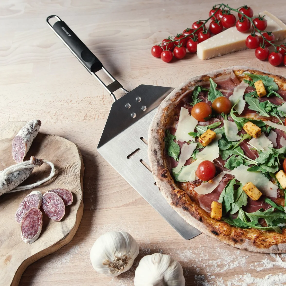 Navaris Składana łopatka do pizzy ze stali nierdzewnej 46 x 18 cm