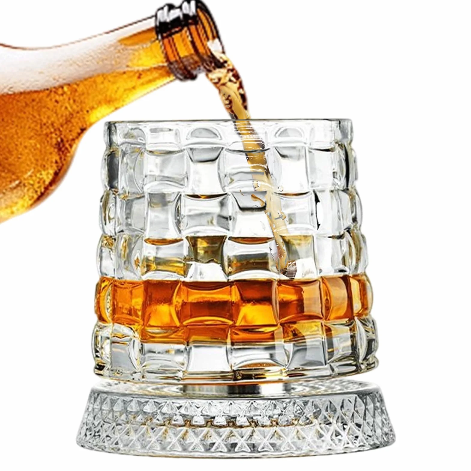 Kryształowa Szklanka Do Whisky Obrotowa 360 Stopni Starożytne Naczynie Degustacyjne