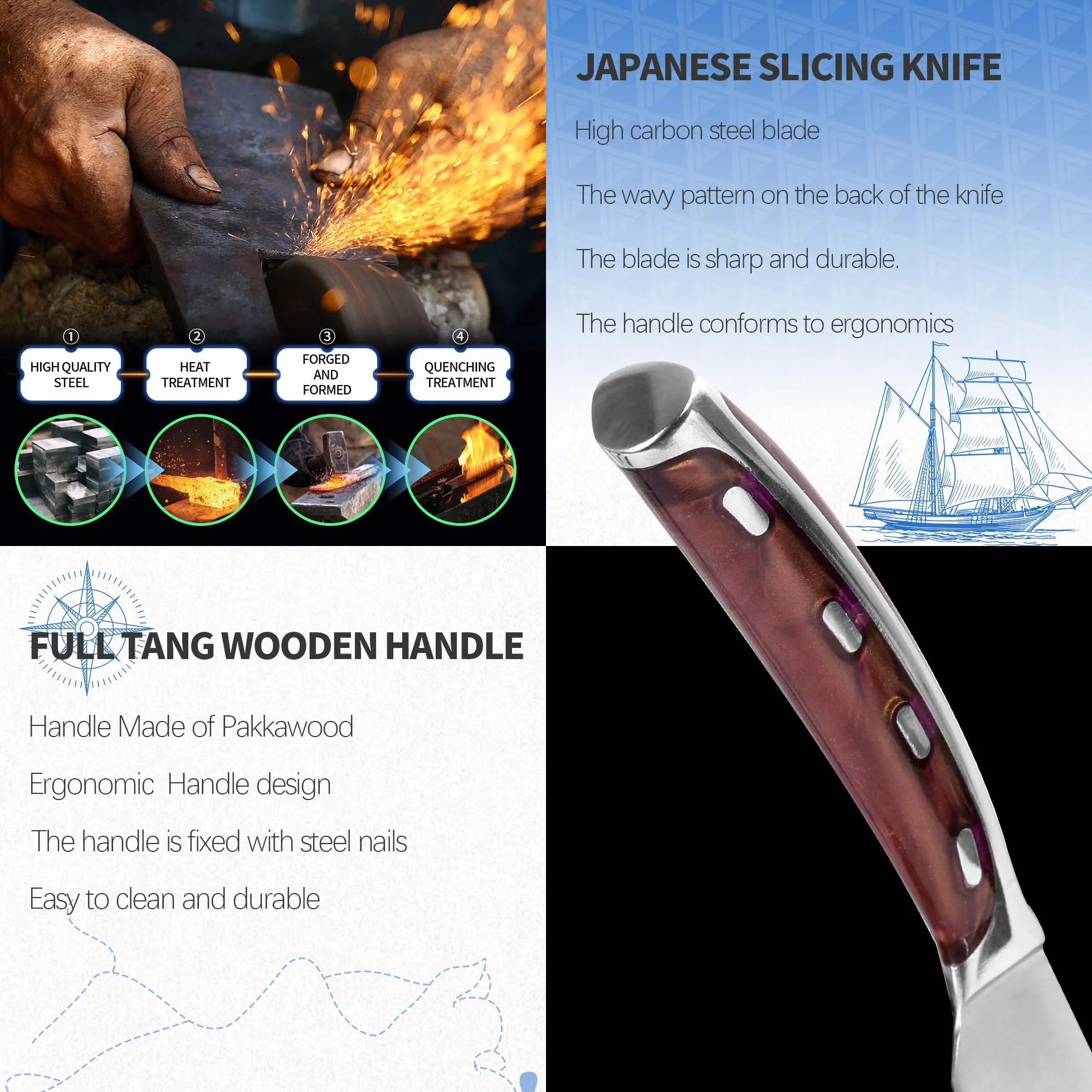 XYJ Stainless Steel Utility Knife, 5 Inch Kitchen Knife With Sheath, Meat Cleaver for Meat Cutting, Vegetable Fruit Slicer Knife, Portable Outdoor Camping for Special Day