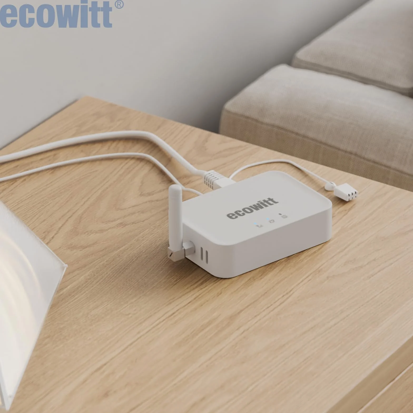 ECOWITT Czujnik wilgotności podłogi WH51+ Gateway GW3000, zintegrowane czujniki, tester wilgotności gleby 3 w 1, dokładny pomiar, sonda pojemnościowa, miernik wilgotności do ogrodu wewnętrznego i