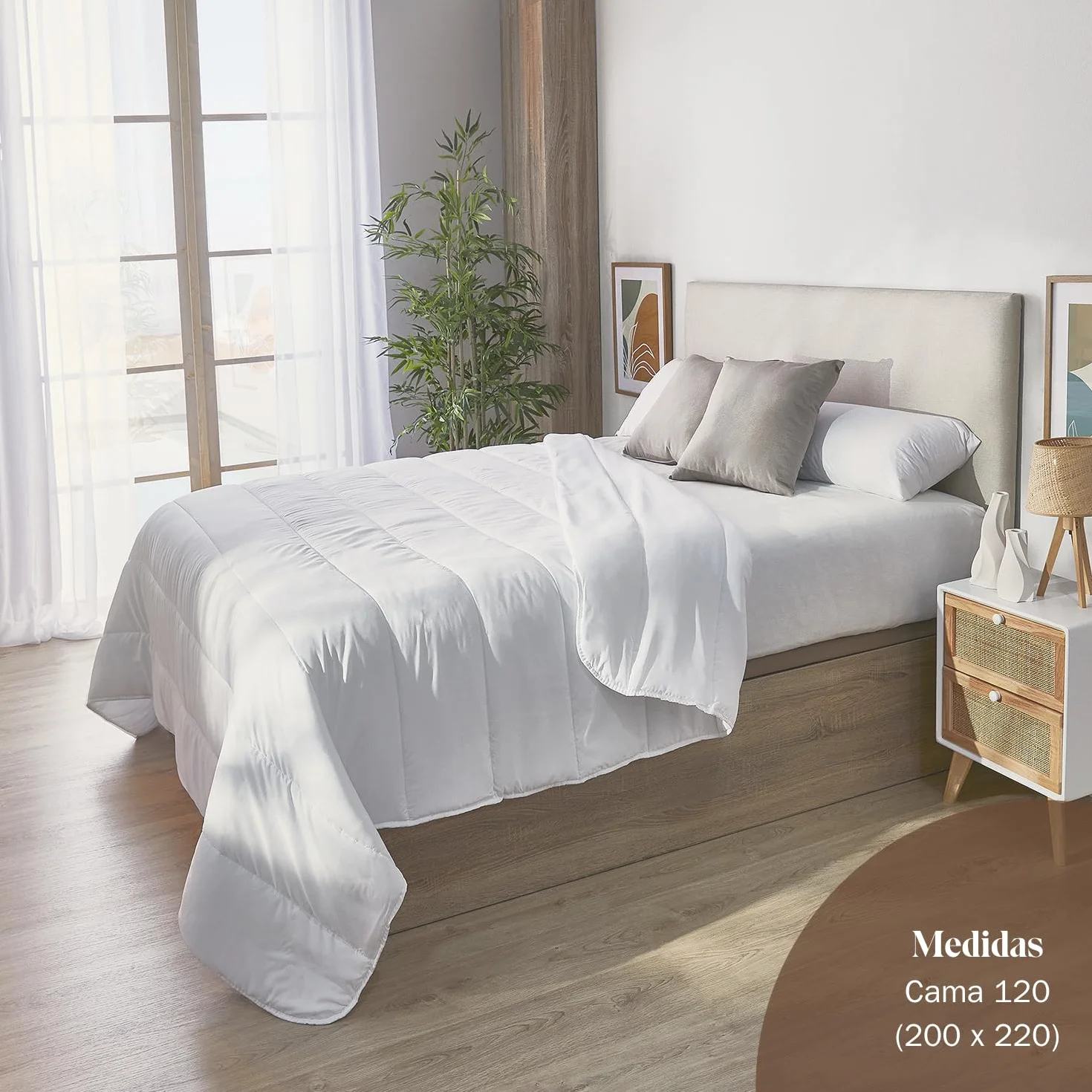 Pikolin Home - Kołdra z włókna Aloe Vera jesień-zima 300 gr, Dermoprotector i oddychająca, dla wrażliwej skóry, wypełnienie łóżka 120 (200 x 200 cm)