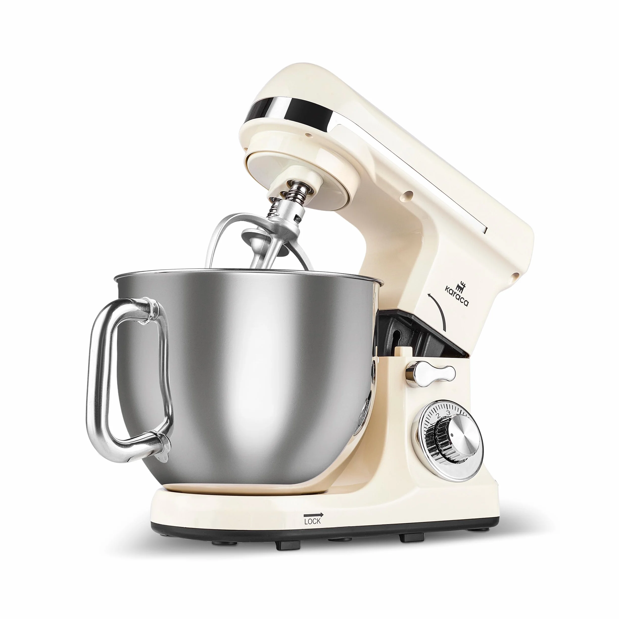 Karaca Blendburst mikser stojący, Iconic Beige – wydajne urządzenie kuchenne o mocy 1400 W i pojemności 5,7 l