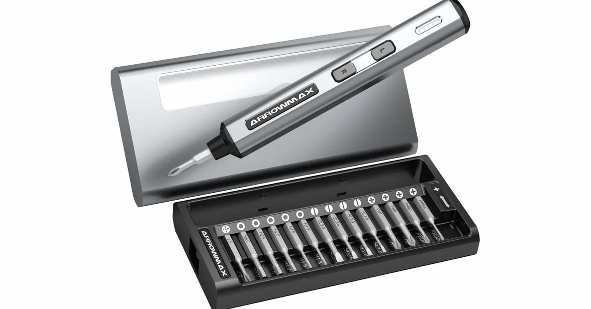 SES Mini Electric Screwdriver With Alu Case (28 in 1) Space Gray