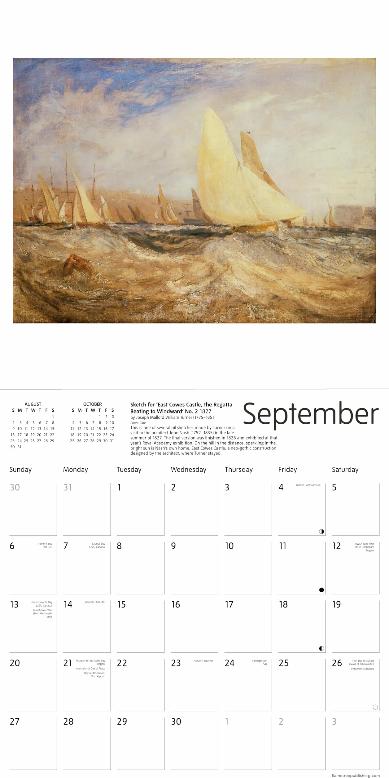 Tate: Turner & Constable Wall Calendar 2026 (Art Calendar)