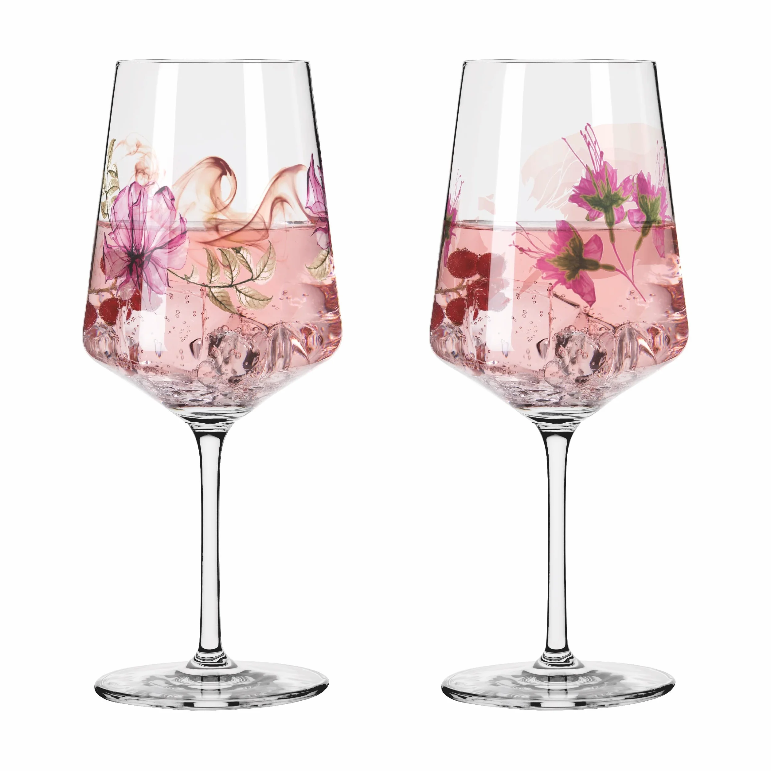RITZENHOFF 3461004 Kieliszek do aperitifu 500 ml - zestaw 2 szt. - seria Sonet letni nr 4, 2 sztuki, motyw roślinny - Made in Germany