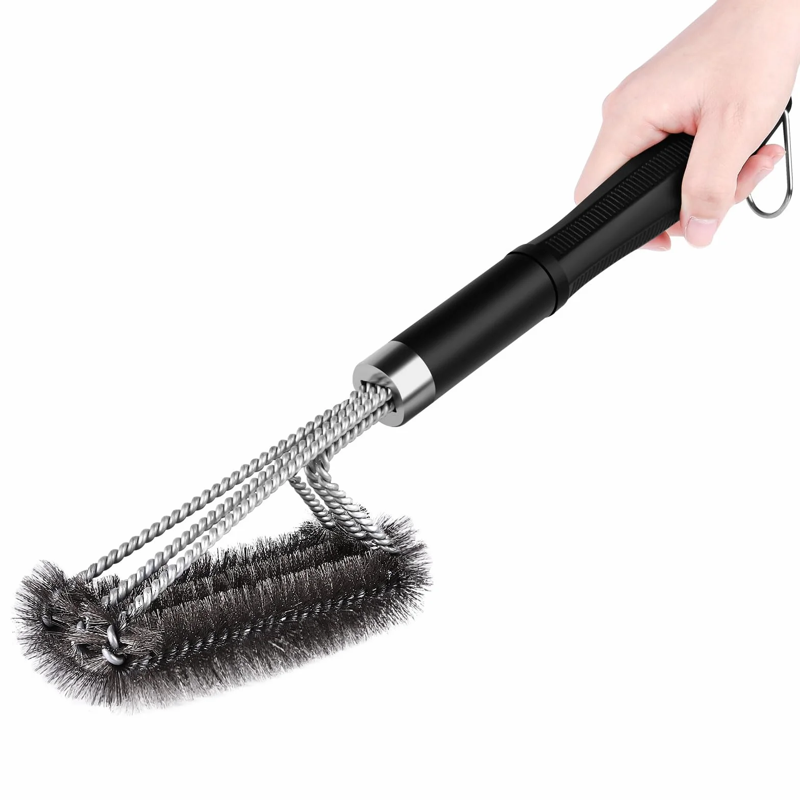 Flintronic Szczotka do czyszczenia grilla, szczotki stalowe do grilla, szczotka druciana do grilla z odłączanym uchwytem, do wszystkich rodzajów grilli, czyszczenie do dużych obciążeń
