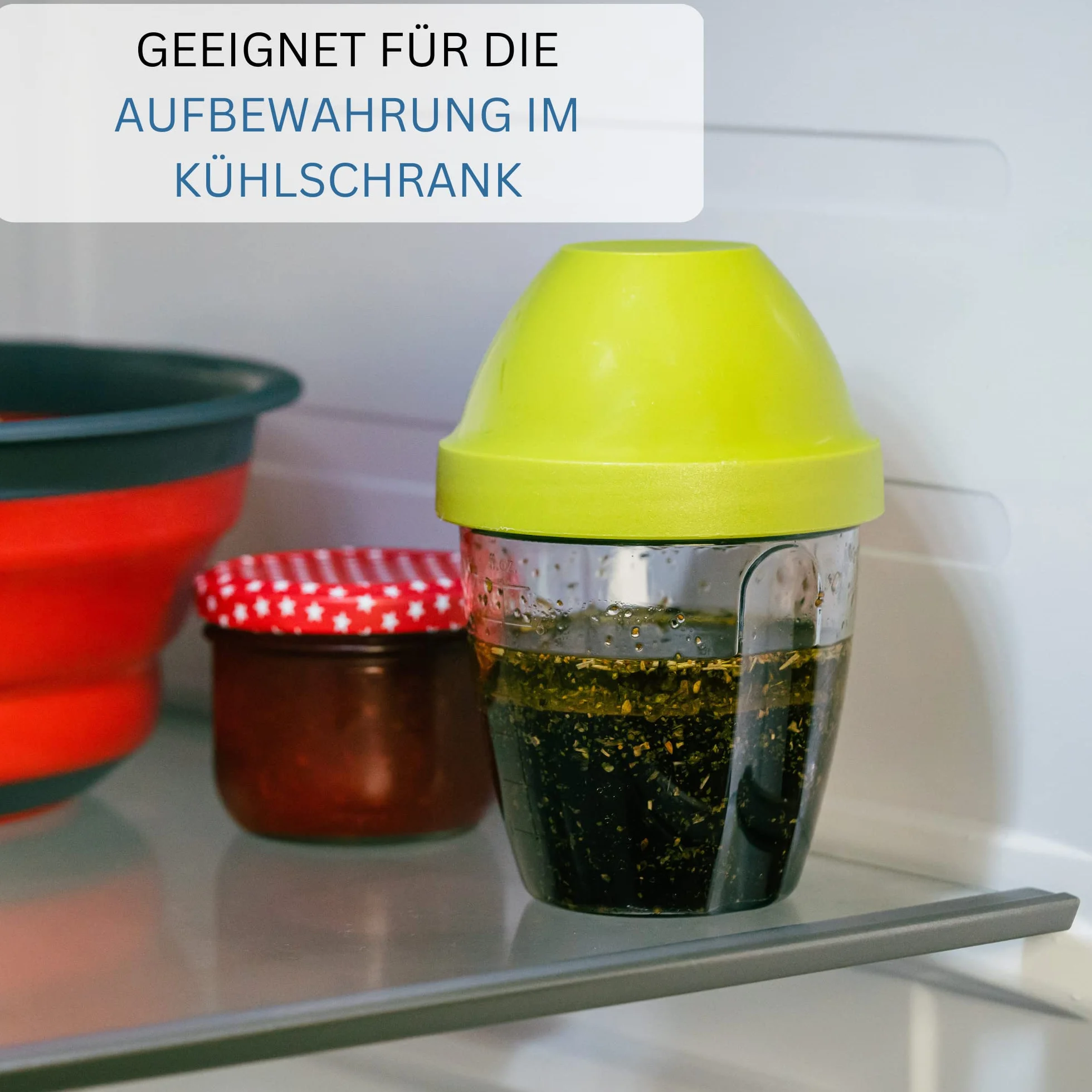 Westmark Kubek do miksowania i shaker z wyjmowaną nakładką mieszającą, Pojemność: 0,25 l, Wysokość: 12,8 cm, Tworzywo sztuczne, BPA-free, Mix-Ei, Kolor: Przezroczysty/Zielony, 3089227A