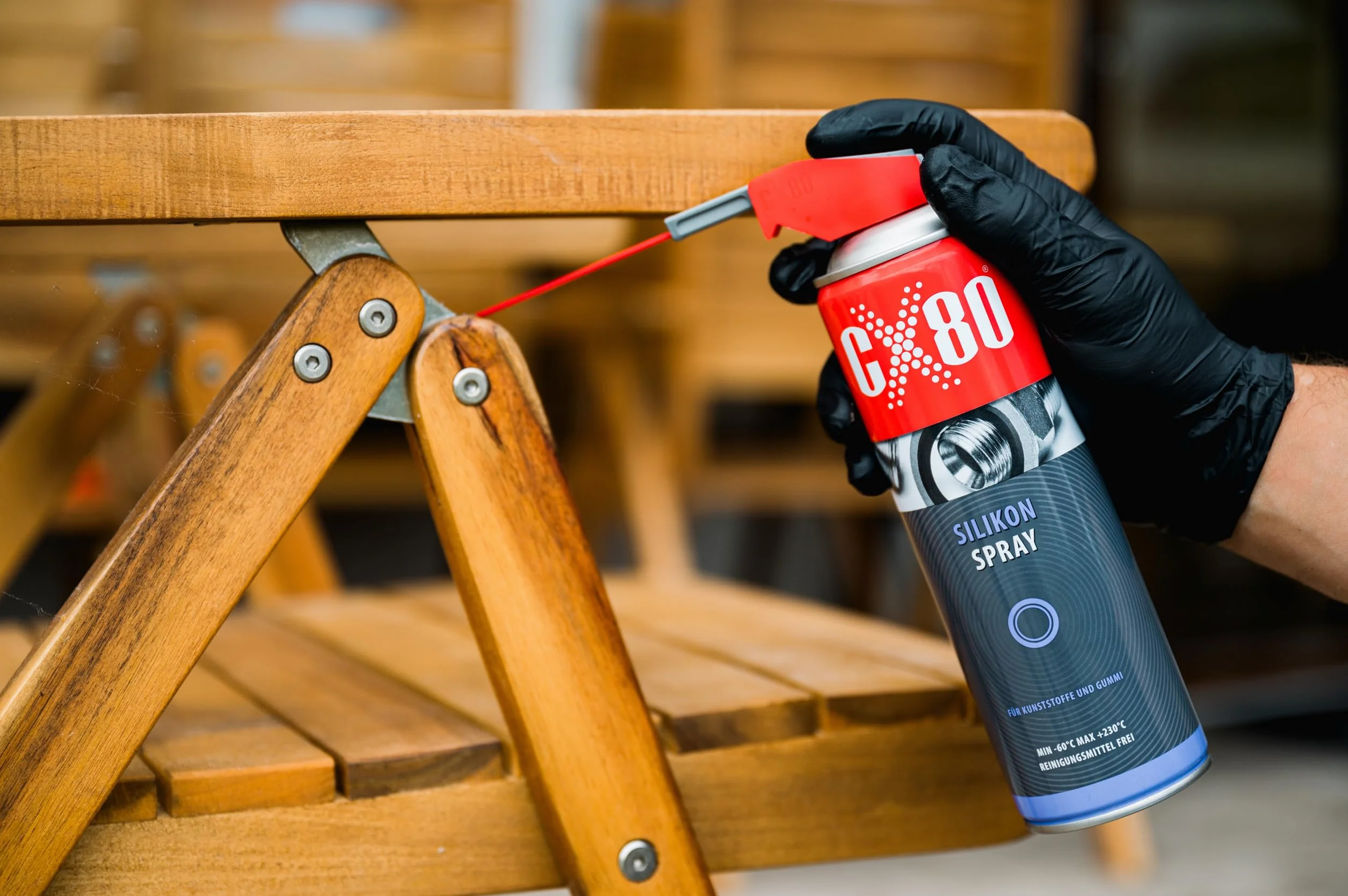 CX80 | Spray silikonowy – bezbarwny smar do tworzyw sztucznych, gumy i metalu, z certyfikatem NSF, antyadhezyjny, odporny na zabrudzenia, odporny na temperaturę do +230°C | DuoSpray, 500 ml