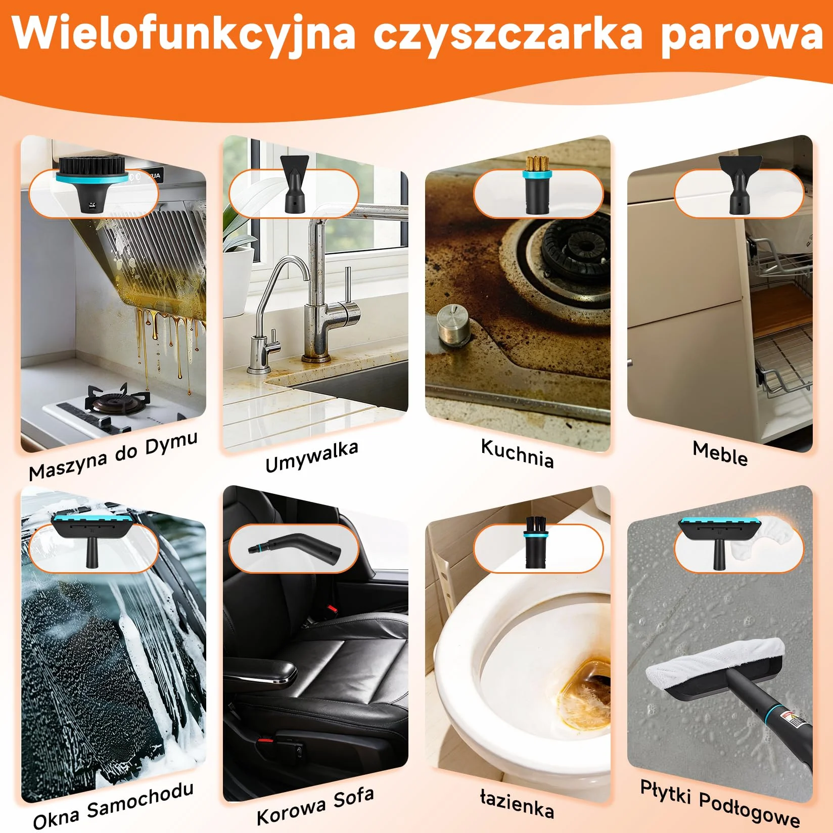CarBole Myjka Parowa,Parownica do Czyszczenia,Ręczna Myjka Parowa,Rrzenośna,2500W,4 Bar,Zbiornik Wody 1250ml,Czas Ogrzewania 15s,3-stopniowy,Regulowane Sterowanie Parą