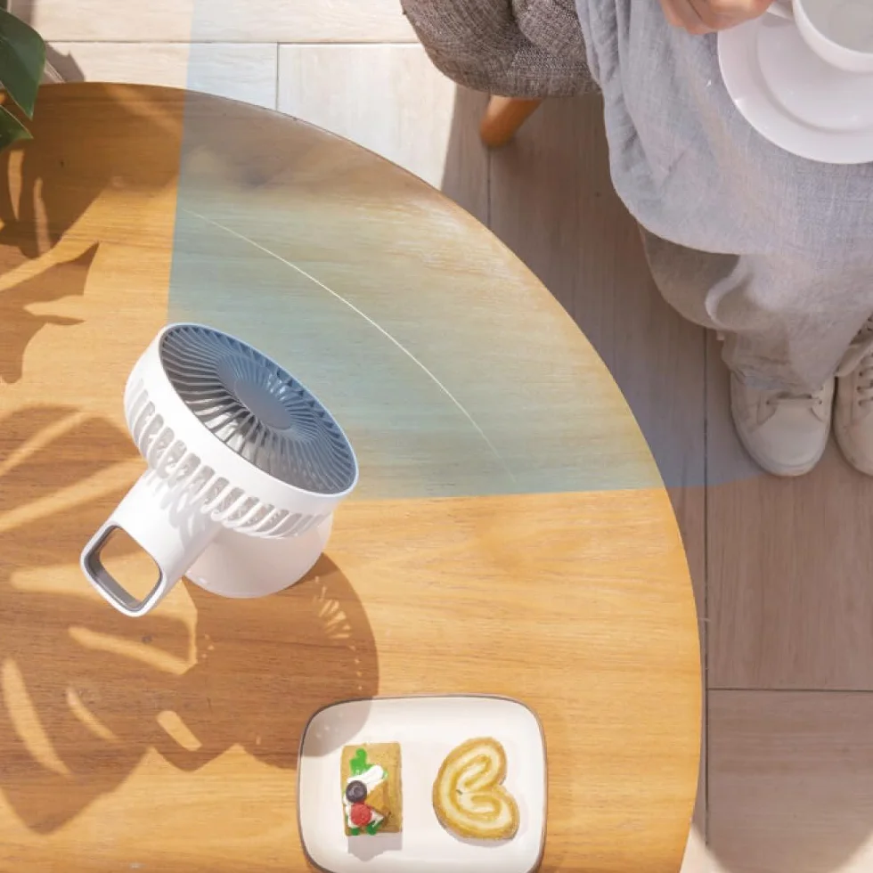 VITAMMY DREAM DESK FAN ŻÓŁTY Mini wentylator biurkowy USB, 4000 mAh