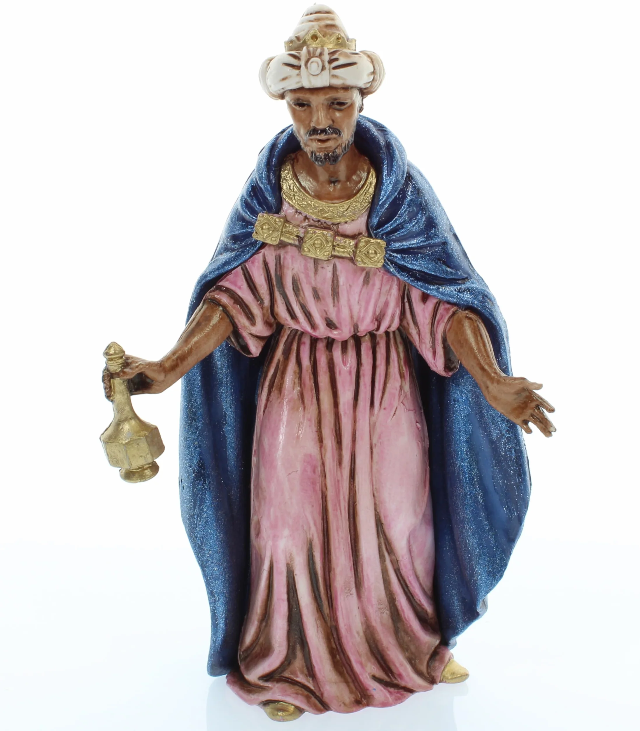 Moranduzzo Tris Król Mędrców do szopki 12 cm w skali 1:15 - Niezniszczalne figurki do szopki - styl 700", ręcznie wykończony obraz, oficjalny produkt, wyprodukowany we Włoszech, rzeźbiarz M. Landi