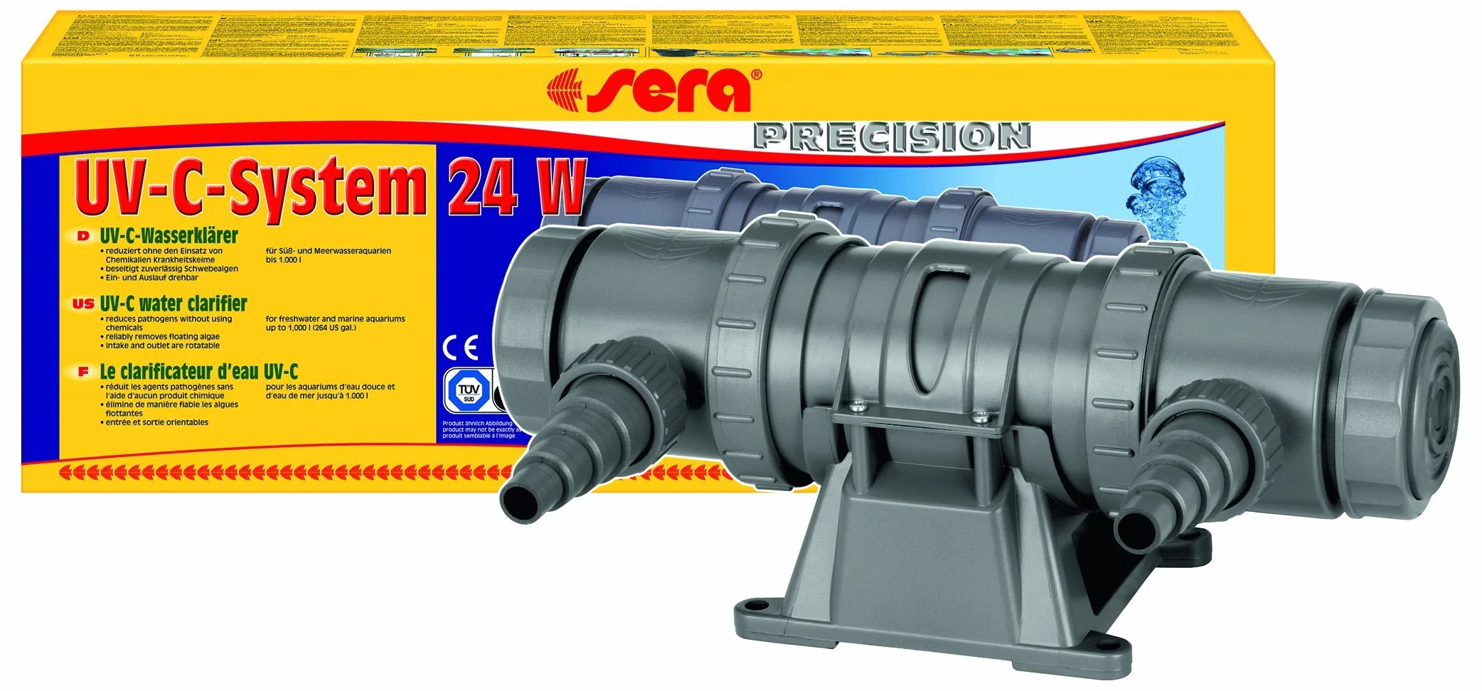 sera 08249 system UV-C, 24 W, wydajna oczyszczacz wody UV-C, przeciw zielonej wodzie, algom i czynnikom chorobotwórczym – bez użycia środków chemicznych – UVC lub UV-C lub oczyszczacza stawu