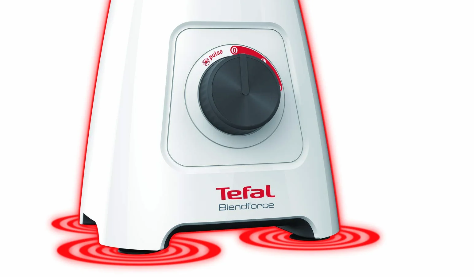 TEFAL Blendforce 2 BL420131 Blender kielichowy stojący, Biały o mocy 600 W, 2 prędkości blendowania, Funkcja kruszenia lodu