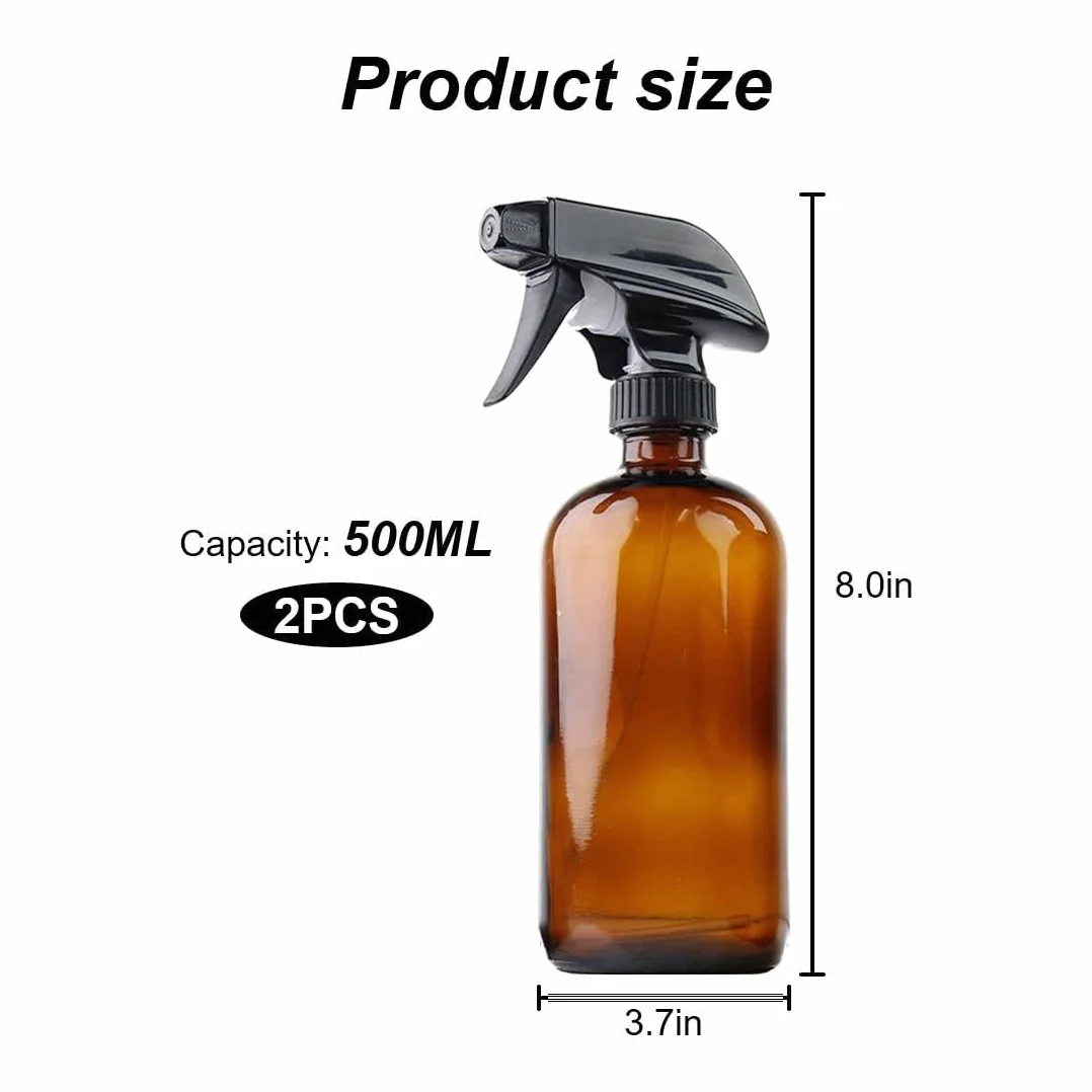 Butelka z rozpylaczem 500 ml – puste butelki z rozpylaczem z tworzywa sztucznego, butelka z rozpylaczem, idealna do roślin, czyszczenia, fryzjerów, nadaje się do kontaktu z żywnością i do