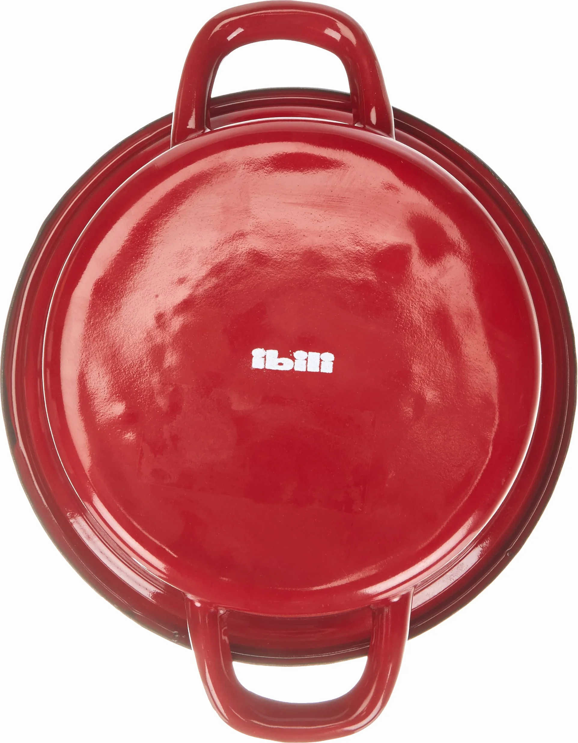 Ibili forma do omletów Roja 14 cm ze stali emaliowanej w kolorze czerwono-białym, 14 x 14 x 14 cm